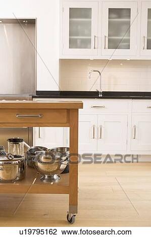 Stock Image - Empty kitchen. Fotosearch