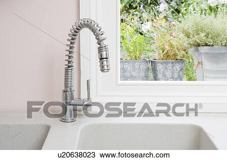 Stock Image - Kitchen sink. Fotosearch