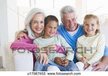Grandparents posing with grandchildren. View Large Photo Image Stock Image - Grandparents posing with grandchildren.. Fotosearch