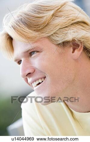 Head shot of man smiling View Large Photo Image Stock Photo - Head shot of man smiling. Fotosearch