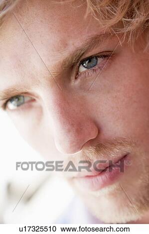 Head shot of man thinking View Large Photo Image Stock Image - Head shot of man thinking. Fotosearch