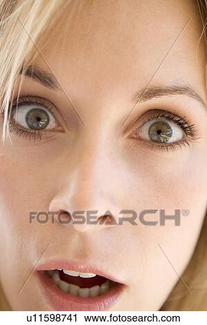 Head shot of surprised woman View Large Photo Image Stock Image - Head shot of surprised woman. Fotosearch