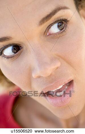 Head shot of surprised woman View Large Photo Image Stock Image - Head shot of surprised woman. Fotosearch