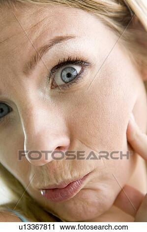 Head shot of woman thinking View Large Photo Image Stock Image - Head shot of woman thinking. Fotosearch