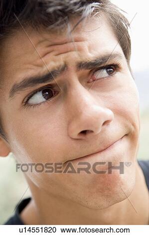 Head shot of worried man View Large Photo Image Stock Image - Head shot of worried man. Fotosearch