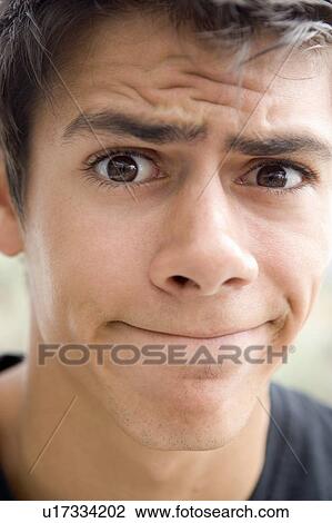 Head shot of worried man View Large Photo Image Stock Image - Head shot of worried man. Fotosearch