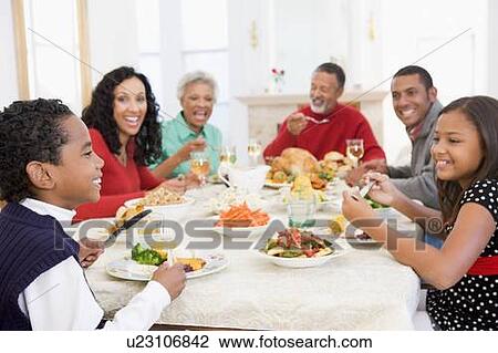 Family All Together At Christmas Dinner View Large Photo Image Stock Image - Family All Together At Christmas Dinner. Fotosearch