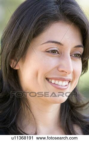 Head shot of woman smiling View Large Photo Image Stock Image - Head shot of woman smiling. Fotosearch