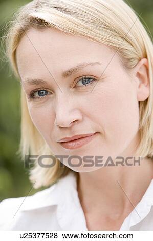 Head shot of woman smiling View Large Photo Image Stock Photo - Head shot of woman smiling. Fotosearch