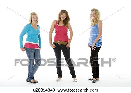 Full Length Portrait Of Teenagers View Large Photo Image Stock Image - Full Length Portrait Of Teenagers. Fotosearch
