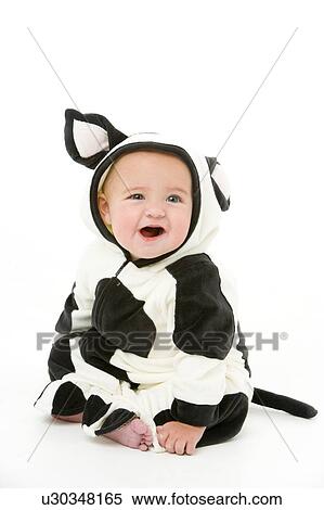 Baby in cow costume View Large Photo Image Stock Photography - Baby in cow costume. Fotosearch