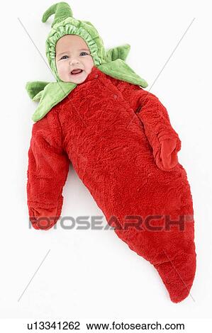 Baby in pepper costume View Large Photo Image Stock Image - Baby in pepper costume. Fotosearch