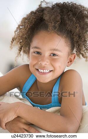 Stock Image - Portrait Of Young Girl. Fotosearch