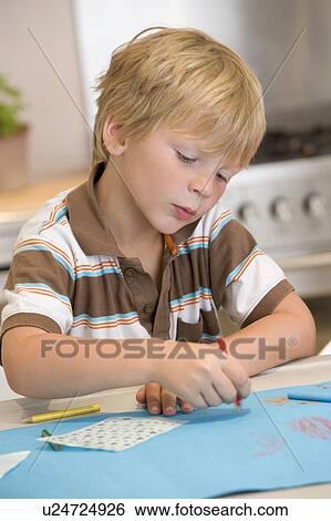 Young Boy Drawing Pictures View Large Photo Image Stock Photograph - Young Boy Drawing Pictures. Fotosearch