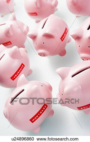 Accumulation Of Piggy Banks View Large Photo Image Stock Image - Accumulation Of Piggy Banks. Fotosearch