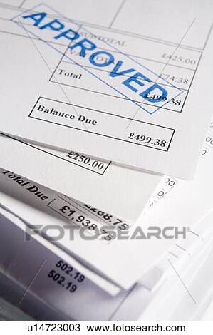 Approved Invoices View Large Photo Image Stock Image - Approved Invoices. Fotosearch