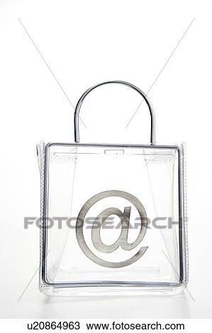 Stock Image - 'At' Symbol In A Bag. Fotosearch