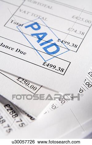 Paid Bills View Large Photo Image Stock Photograph - Paid Bills. Fotosearch