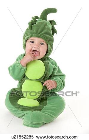 Baby in peas in pod costume View Large Photo Image Stock Photography - Baby in peas in pod costume. Fotosearch