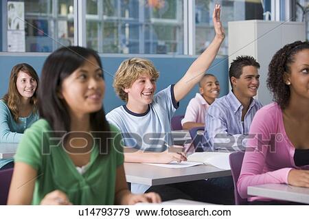 Students answering questions in geography class View Large Photo Image Stock Photo - Students answering questions in geography class. Fotosearch