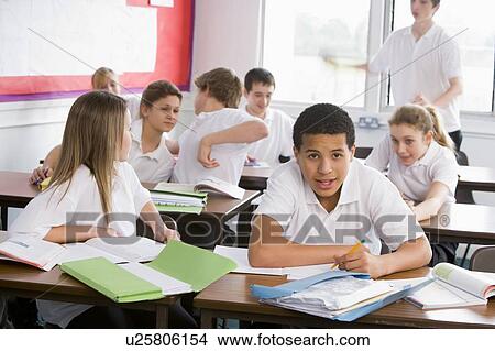 Secondary school students in a classroom View Large Photo Image Picture - Secondary school students in a classroom. Fotosearch