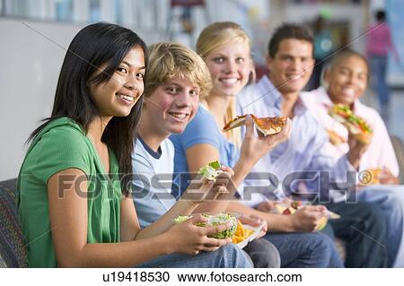 Students having lunch View Large Photo Image Stock Image - Students having lunch. Fotosearch