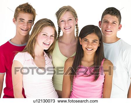 Five friends together smiling View Large Photo Image Stock Image - Five friends together smiling. Fotosearch