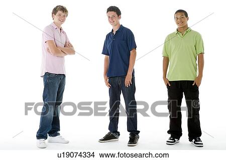 Full Length Portrait Of Teenage Boys View Large Photo Image Picture - Full Length Portrait Of Teenage Boys. Fotosearch