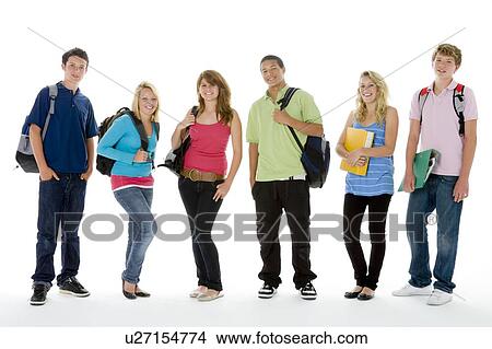 Picture - Group Shot Of Teenage School Kids. Fotosearch