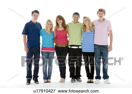 Stock Photo - Group Shot Of Teenagers. Fotosearch