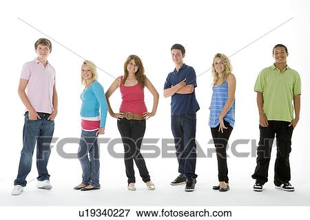 Group Shot Of Teenagers View Large Photo Image Stock Photo - Group Shot Of Teenagers. Fotosearch