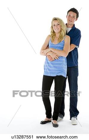 Stock Image - Portrait Of Teenage Couple. Fotosearch