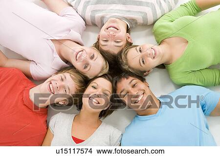 Picture - Portrait Of Teenage Girls And Boys. Fotosearch