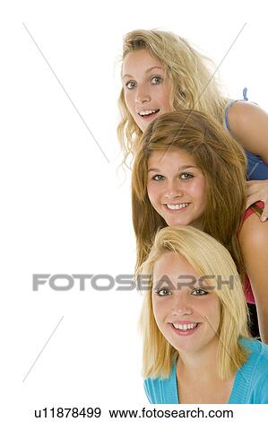 Stock Photo - Portrait Of Teenage Girls. Fotosearch