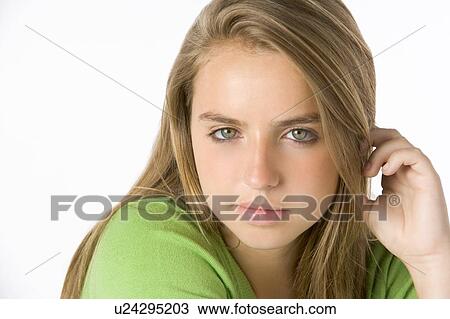 Stock Image - Portrait Of Teenage Girl. Fotosearch
