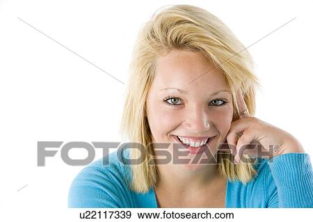 Stock Photo - Portrait Of Teenage Girl. Fotosearch
