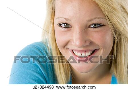 Stock Photo - Portrait Of Teenage Girl. Fotosearch