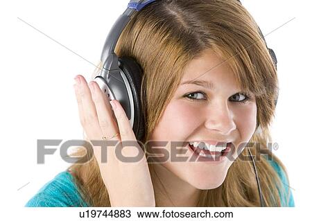 Teenage Girl Listening To Music View Large Photo Image Stock Image - Teenage Girl Listening To Music. Fotosearch