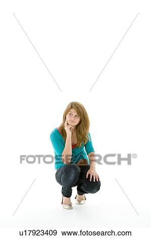 Stock Photo - Full Length Portrait Of Teenage Girl. Fotosearch