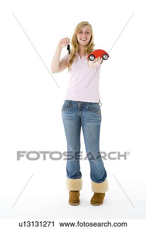 Stock Image - Portrait Of A Teenage Girl. Fotosearch