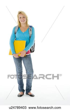 Stock Image - Portrait Of A Teenage Girl. Fotosearch