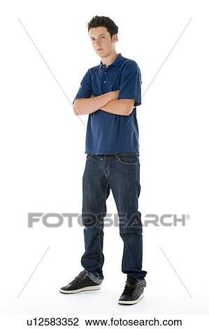 Stock Image - Portrait Of Teenage Boy. Fotosearch