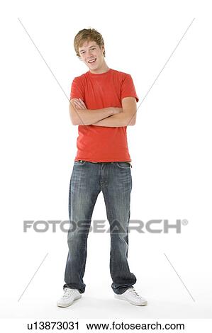 Stock Image - Portrait Of Teenage Boy. Fotosearch