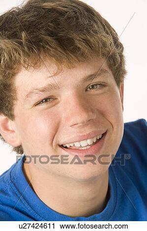 Stock Image - Portrait Of Teenage Boy. Fotosearch