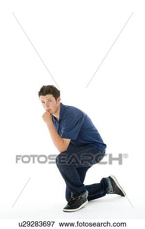 Stock Photo - Portrait Of Teenage Boy. Fotosearch