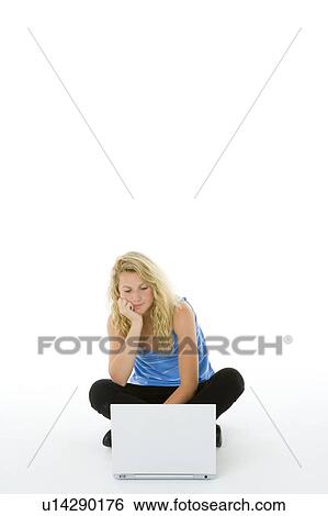 Portrait Of Teenage Girl On Her Laptop View Large Photo Image Stock Photograph - Portrait Of Teenage Girl On Her Laptop. Fotosearch