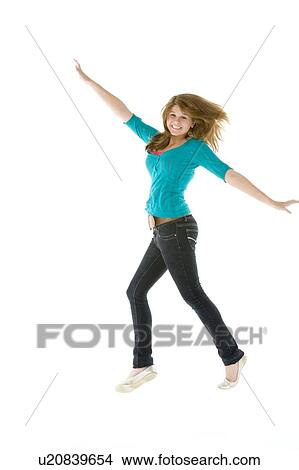 Picture - Full Length Portrait Of Teenage Girl. Fotosearch