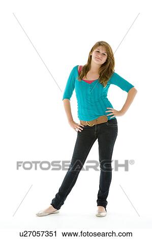 Full Length Portrait Of Teenage Girl View Large Photo Image Stock Image - Full Length Portrait Of Teenage Girl. Fotosearch