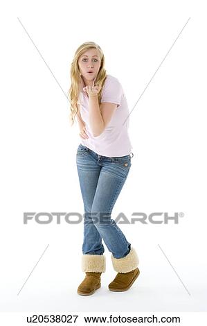 Stock Photo - Portrait Of A Teenage Girl. Fotosearch