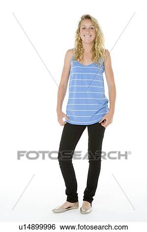 Stock Photograph - Portrait Of A Teenage Girl. Fotosearch
